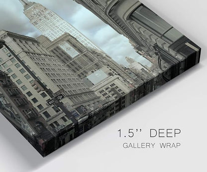 Renditions Gallery Canvas Wall Art Home Paintings for Wall Decorations Cloudy Historical Empire Modern Rustic Canvas Artwork Prints for Bedroom Office Kitchen Wall Hanging - 32"x48" LT02