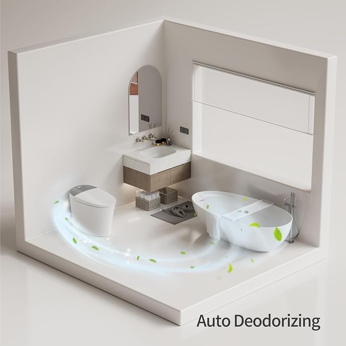 CANEST FC-001P Bidet Toilet, 17" Chair Height, 1000g MaP Flush, Heated Seat | ADA Smart Toilet with Bidet, Dual-Flush 1.1/1.6GPF, Foot Sensor Flush, One Piece Elongated Toilet with Tank Built in