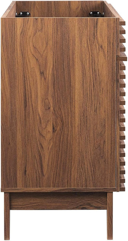 Modway Render 48" Single Sink Compatible (Not Included) Bathroom Vanity Cabinet in Walnut