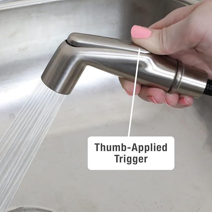 DANCO Kitchen Sink Side Spray Head, Brushed Nickel, 1-Pack (89270)