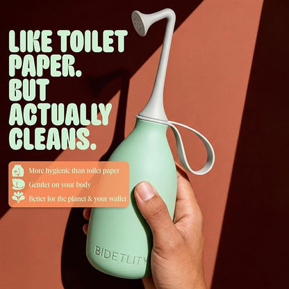 Butt & Intimate Shower 3.0 – Mobile Travel Bidet & Sustainable Intimate Shower, Replaces Wet Wipes, Saves Toilet Paper, Portable Handheld Bidet, Travel Bag Included, BPA-Free - Minty Mint