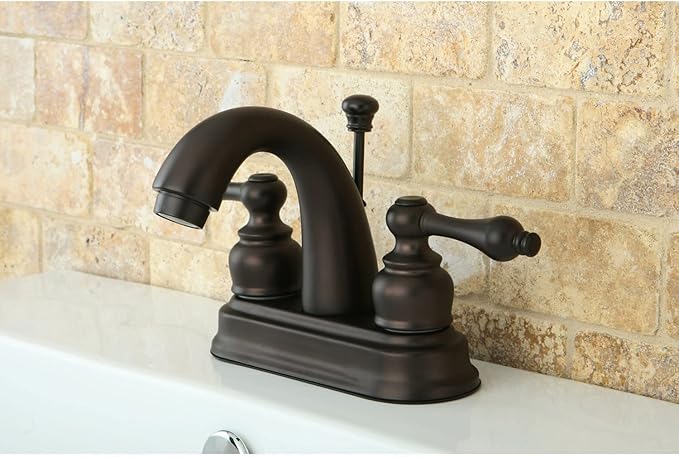 Kingston Brass KB5611AL Restoration 4-Inch Centerset Lavatory Faucet, Polished Chrome