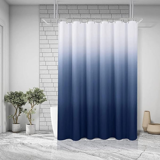 Shower Curtain Liner, Blue Lightweight Shower Curtain Liners, Plastic Shower Curtains, 72x72 inch PEVA Shower Liner with 12 Grommet Holes 3 Magnetic Weights
