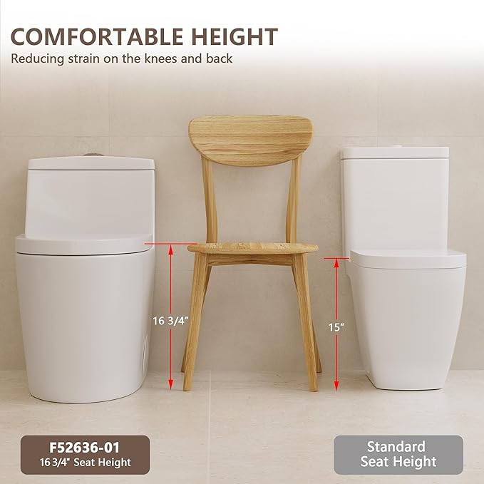 DeerValley Elongated One Piece Toilet with Standard Height Quick Release Seat Dual Flush 1.1/1.6 GPF White 12" Rough In Bathroom Toilet