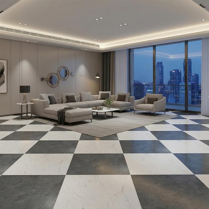 Peel and Stick Floor Tile 12 x 12 Inch Self Adhesive Marble Vinyl Flooring | waterproof and removable sticker tiles, 20-pack covers 20 Sq. Ft, DIY tiles for bedroom, bathroom, kitchen and dining room
