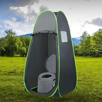 Giantex Portable Travel Toilet with Detachable Inner Bucket and Removable Paper Holder, Lightweight Outdoor & Indoor Toilet for Camping, Hiking, RV, Boating and Trip, Porta Potty