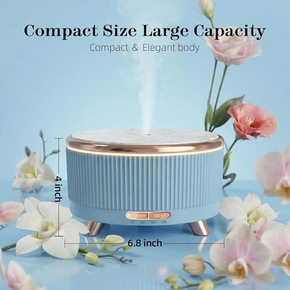 500ml Essential Oil Diffuser, Ultrasonic Aromatherapy Humidifier | with Remote Control, 7-Color LED Light, Timer & Auto Shut-Off, Cool Mist Diffuser for Home, Bedroom, Office (Blue)