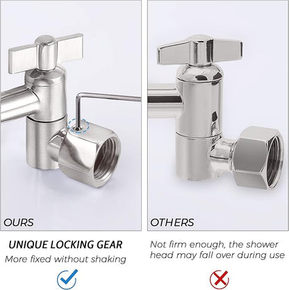 G-Promise All Metal 10 Inches Rainfall Shower Head with Handheld Combo | All Metal, Built to Last, Easy Install, Adjustable Height & Angle for All Heights, Extra Long Hose, Modern Upgrade