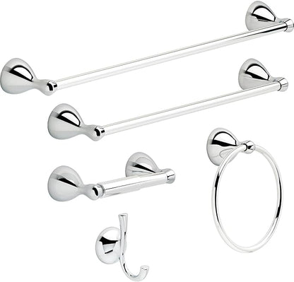 Delta Foundations (1-Pack) 24'' Towel Rack for Bathroom Polished Chrome Bar Holder Wall Mounted Rod, Hardware | Accessories FNDS24-PC