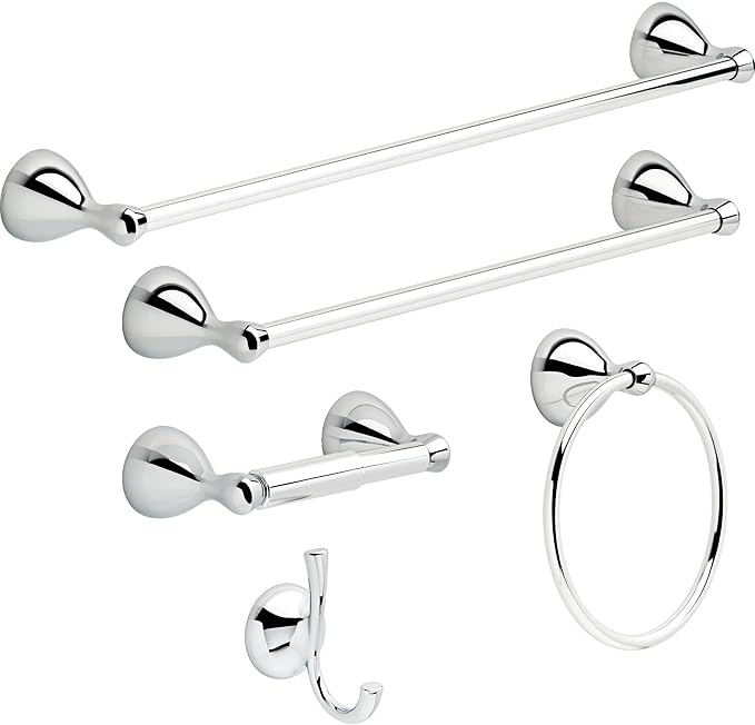 DELTA FAUCET FNDS18-PC Foundations Wall Mounted 18 in. Towel Bar in Polished Chrome