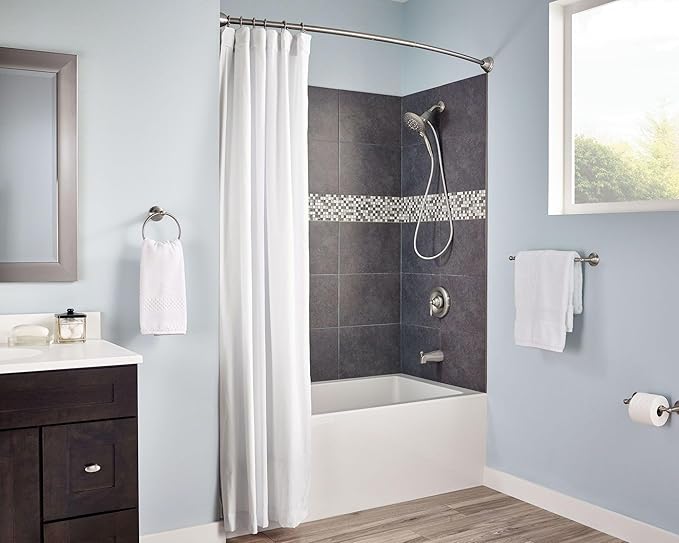 Moen DN6886BN Sage Single Post Bathroom Hand Towel Ring, Spot Resist Brushed Nickel