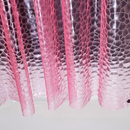 Ga-Geetopia EVA 3D Pink/Magenta Water Cube Plastic Shower Curtain Liner - Premium Light Weight 72" x 72" Bathroom Shower Showroom Curtain Liner with Rustproof Metal Gromments and Weighted Magnet