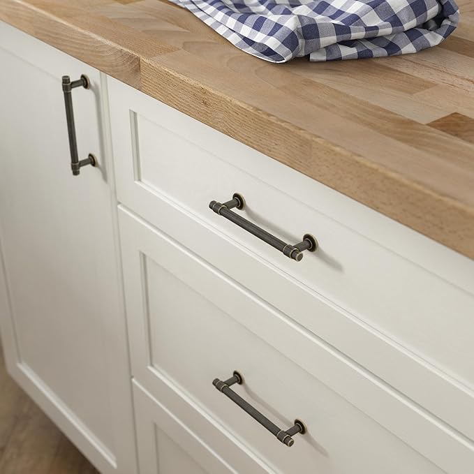 Franklin Brass Francisco (10-Pack) Cabinet Handles 4" Hole Center Pulls | Warm Chestnut Hardware Kitchen Door, Drawers, Dressers, Furniture P29617K-WCN-B