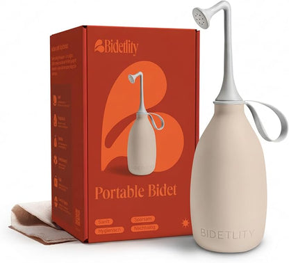Butt & Intimate Shower 3.0 – Mobile Travel Bidet & Sustainable Intimate Shower, Replaces Wet Wipes, Saves Toilet Paper, Portable Handheld Bidet, Travel Bag Included, BPA-Free - Soft Sand