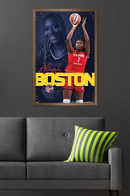 Trends International WNBA Indiana Fever - Aliyah Boston 25 Wall Poster, 34L x 22.4W, Bronze Framed Version