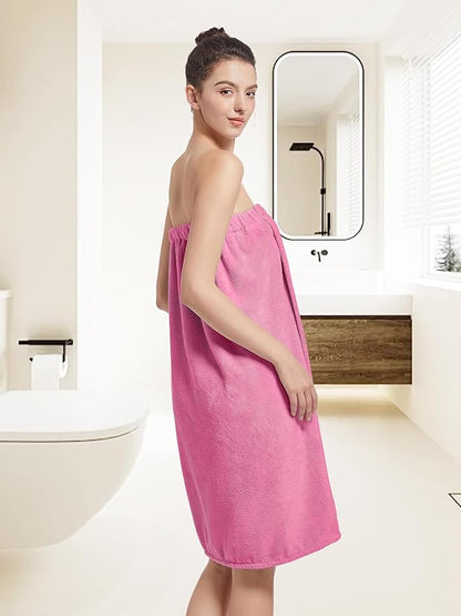 Women'S Soft Wrap Towel Full Length，Bath Robe After Shower Female Plush Long，Spa Bathrobes Lightweight With Pockets