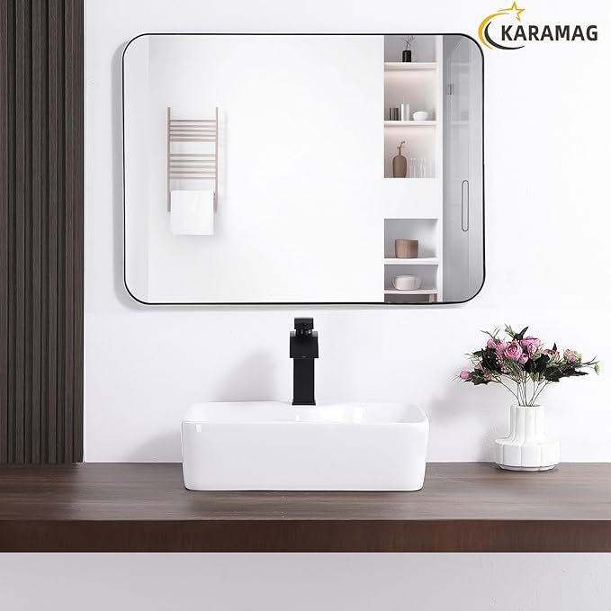 Vessel Sink 19"x15" Bathroom Sink Modern Above Counter Rectangular 19 Inch Bathroom Sinks with Faucet Hole White Porcelain Ceramic Bathroom Sinks