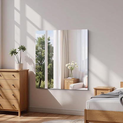 KOCUUY Large Frameless Mirror,36x40 Inch Rectangle Bathroom Vanity Mirror for Over Sink, Upgraded Shatterproof Unframed Design