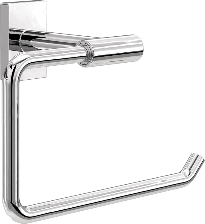 Franklin Brass Hartwell (1-Pack) Toilet Paper Holder, Euro Single Post Tissue Roll Wall Mount TP Storage, Polished Chrome Bathroom Decor, Accessories HRT50-PC