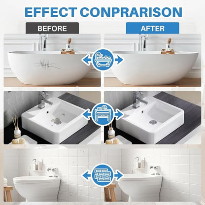Tub and Tile Paint, 3.5 oz Tub Paint for Bathtub, 1-Part Bathtub Touch Up Paint White for Sink Bathroom Kitchen Countertop, Water Based & Low Odor, Semi-Gloss white,5-5.5 sq ft (No Need Part B)