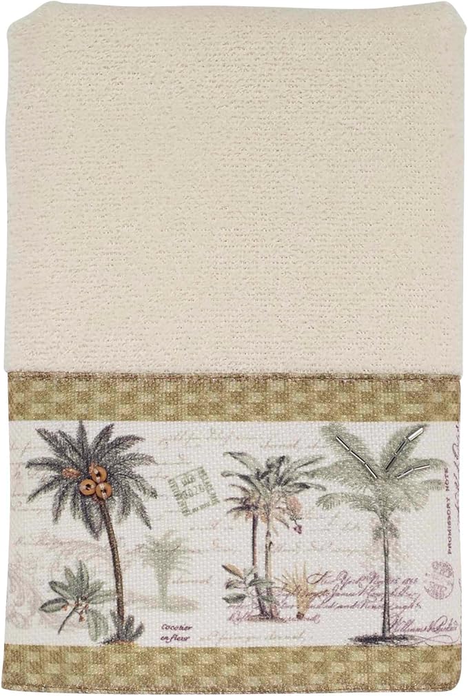 Avanti Linens - Hand Towel, 100% Soft & Absorbent Cotton Towel, Coastal Home Decor (Colony Palm)