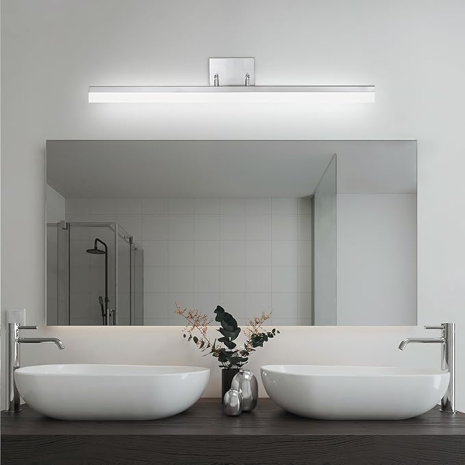 36 inch Bathroom Vanity Light, 5CCT LED Modern Bathroom Light Fixtures Over Mirror, Dimmable 36W 2700K-5000K Vanity Lighting Fixture, Brushed Nickel Adjustable Vanity Light Bar-UL Certified