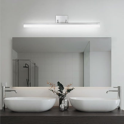 36 inch Bathroom Vanity Light, 5CCT LED Modern Bathroom Light Fixtures Over Mirror, Dimmable 36W 2700K-5000K Vanity Lighting Fixture, Brushed Nickel Adjustable Vanity Light Bar-UL Certified