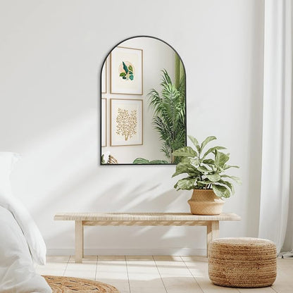 Americanflat 20x30 Arched Mirror - Large Hanging Mirrors with Durable Frame - Modern Mirror for Bathroom, Bedroom, Living Room - Mirrors for Wall Display and Home Decor - Black