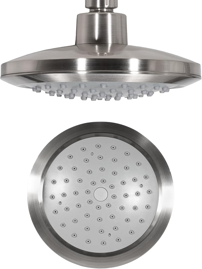 Dura Faucet (DF-SA914-SN) Premium RV Shower Panel Column – Satin Nickel, 4 Spray Options with Adjustable Body Sprayers, Overhead Shower & Handheld Wand – Water-Saving, Easy Install RV Shower System