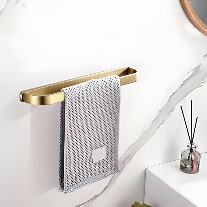 Leyden Brass Towel Bar,Antique Towel Rack Holder Bath 11.81 Inch Rod Hanger Wall Mounted Bathroom Accessories Vintage
