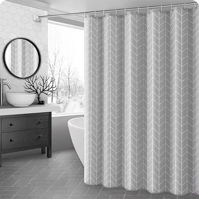 Shower Curtain Liner, 100% Waterproof PEVA Shower Curtains with 3 Duty Heavy Bottom Magnets and 12 Rust Proof Grommets, 72x72 Weighted Shower Liner for Shower Stall, Bathtubs