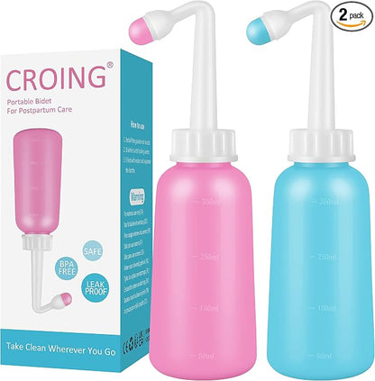 Croing 2 PCS Portable Bidet for Travel - The Easy Bidet for Postpartum Care (350ML)