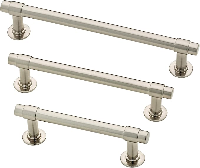 Franklin Brass Francisco (1-Pack) Cabinet Handles 5-1/16" Hole Center Pulls | Heirloom Silver Hardware for Kitchen Drawers, Dressers, Furniture P29618-904-C
