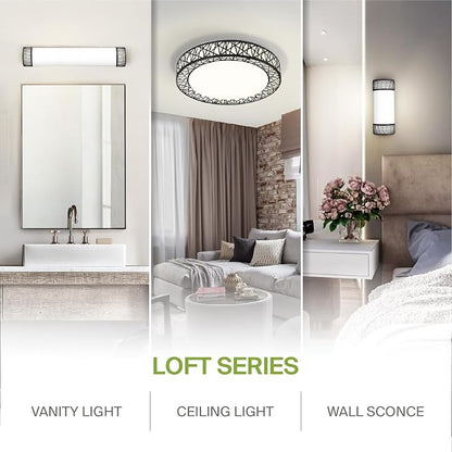 ASD 36 Inch LED Bathroom Vanity Light, 5CCT 2700K-5000K 30W, Dimmable Bathroom Light Fixtures, Modern Vanity Lights for Bathroom Lighting Fixtures Over Mirror, Wall Light Bar, Black, ETL, 4 Pack