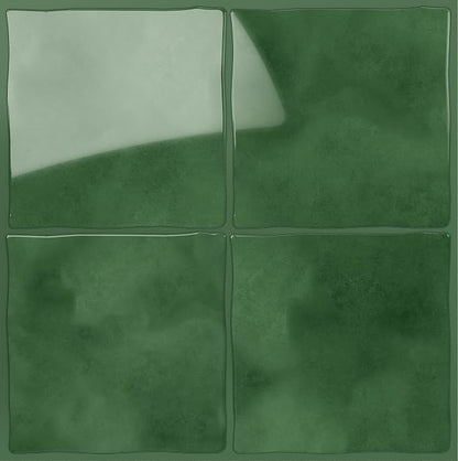 Peel and Stick Backsplash for Kitchen: Self Adhesive Wall Tiles for Bathroom - Vinyl Thick Back Splash Tile (10, Square Green)