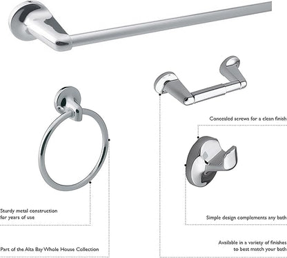 Design House 532887 Allante Toilet Paper Holder, Polished Chrome