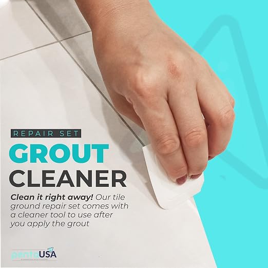PentaUSA Premixed Tile Grout Repair - Gray (8.8oz/250g) | 5 gray shades with RAL codes, premixed acrylic sanded, bathroom shower kitchen tile, water-resistant, 24-hour cure, 29 sq ft