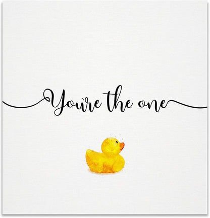 Renditions Gallery You're the one Rubber Ducky Bathroom Décor Gallery Wrapped Canvas Wall Art