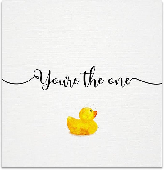 Renditions Gallery You're the one Rubber Ducky Bathroom Décor Gallery Wrapped Canvas Wall Art