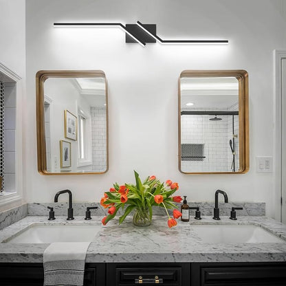 40 inch Black Bathroom Vanity Light Modern Vanity Lighting Dimmable LED Lights for Bathroom 6000K Cool White