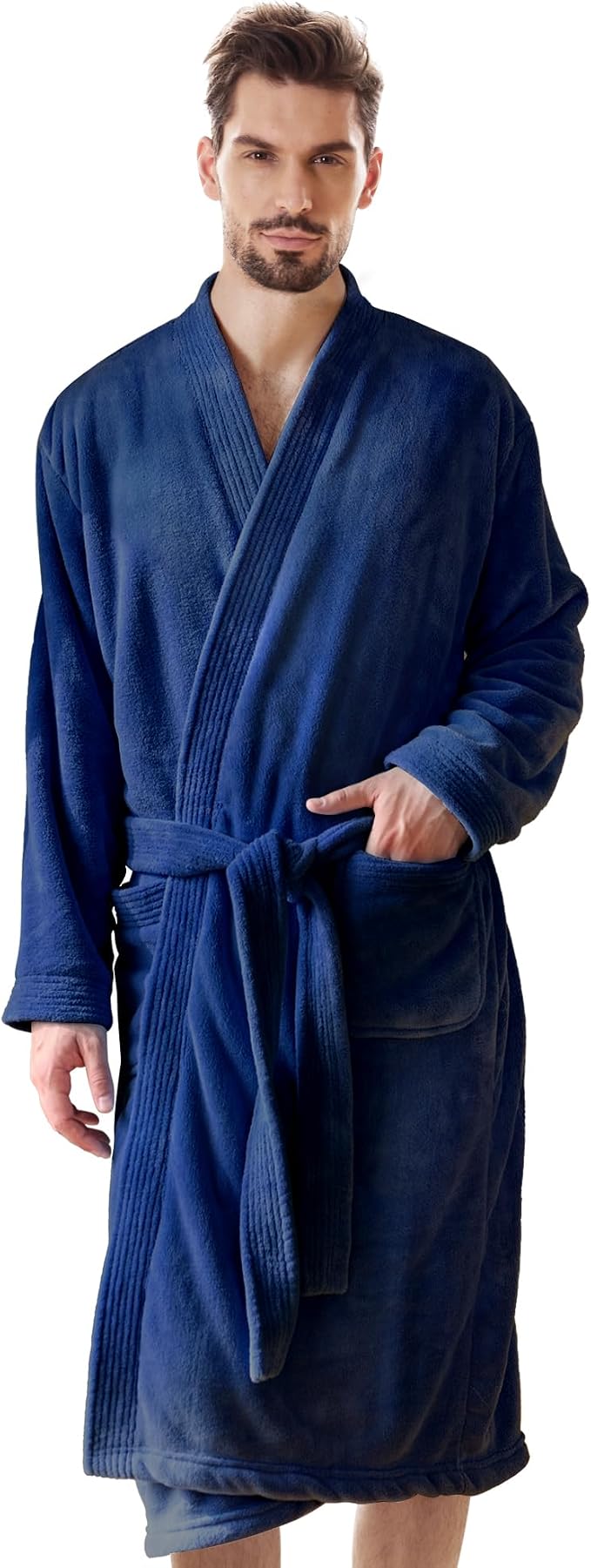 PJGGZ Towel Robe for Men - Ultra-Absorbent Soft Quick Dry Towel Bathrobe Kimono for Shower, Spa & Hotel