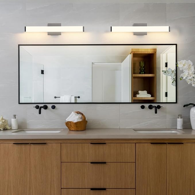22IN 5CCT Dimmable Vanity Light for Bathroom, Modern Wall Fixture Over Mirror