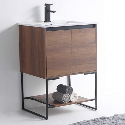 24" Inch Bathroom Vanity and Sink, Knob Free Design - Urbania Collection