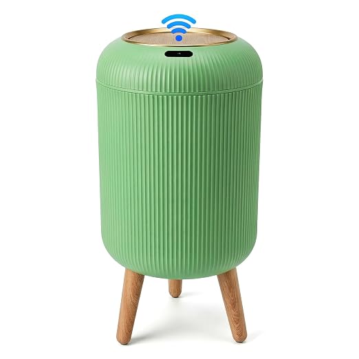 Pukomc Smart Sensor Wastebasket, Convenient and Hygienic Easy to Use | Technology Sensor Waterproof Wastebasket Plastic Trash Can for Kitchen, Bathroom, Bedroom, Living Room, Office and Outdoor