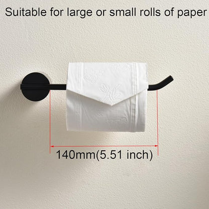 RANDOM Matte Black Bathroom Hardware Set 4 Pieces Stainless Steel Black Towel Bar Set Includ 18 inch Hand Towel Holder Toilet Paper Holder and 2 Towel Hooks Wall Mounted Bathroom Accessories Kit