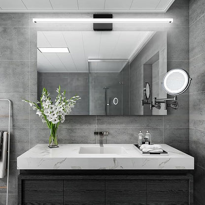 40inch Black LED Bathroom Vanity Light Bar 36W Modern Bath Light Fixture Over Mirror Vanity Light Cool White 6000K