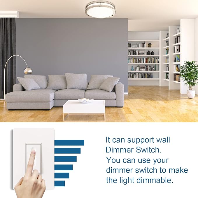 13inch LED Flush Mount Ceiling Light Fixture 5CCT Brushed Nickel | Dimmable Warm to White Light 3000K to 6000K, 36W 3600LM Super Bright Easy Install Ceiling Lamp Fixture Without Flicker 2Pack