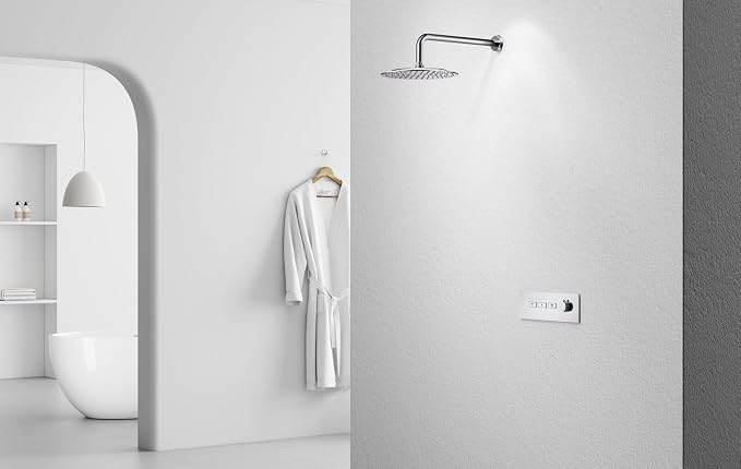 VBFF-Shower Head,rain shower head, 8 inch- Round Shower Head, 1.8 GPM Flow Rate, rainfall showerhead,VBFF11 (Chrome)