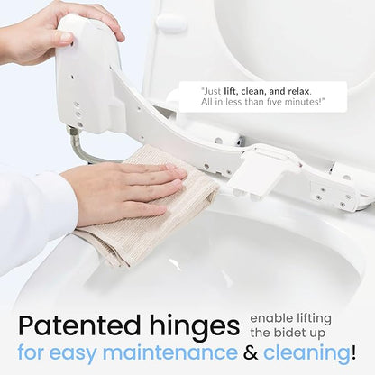 LUXE Bidet NEO 185 Plus Chrome and LUXE Elongated Toilet Seat Bundle