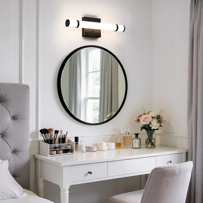 LED Bathroom Light Fixtures Over Mirror 15.4 Inch 10W Black Vanity Light Bar for Bathroom, 5CCT Dimmable Modern Indoor Bath Sconces Wall Lighting for Bedroom Living Room(Built-in Dimmer)